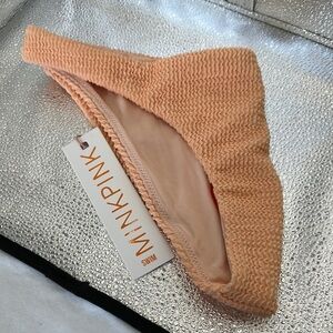 MINKPINK Crinkle-Textured Bikini Bottom Size M